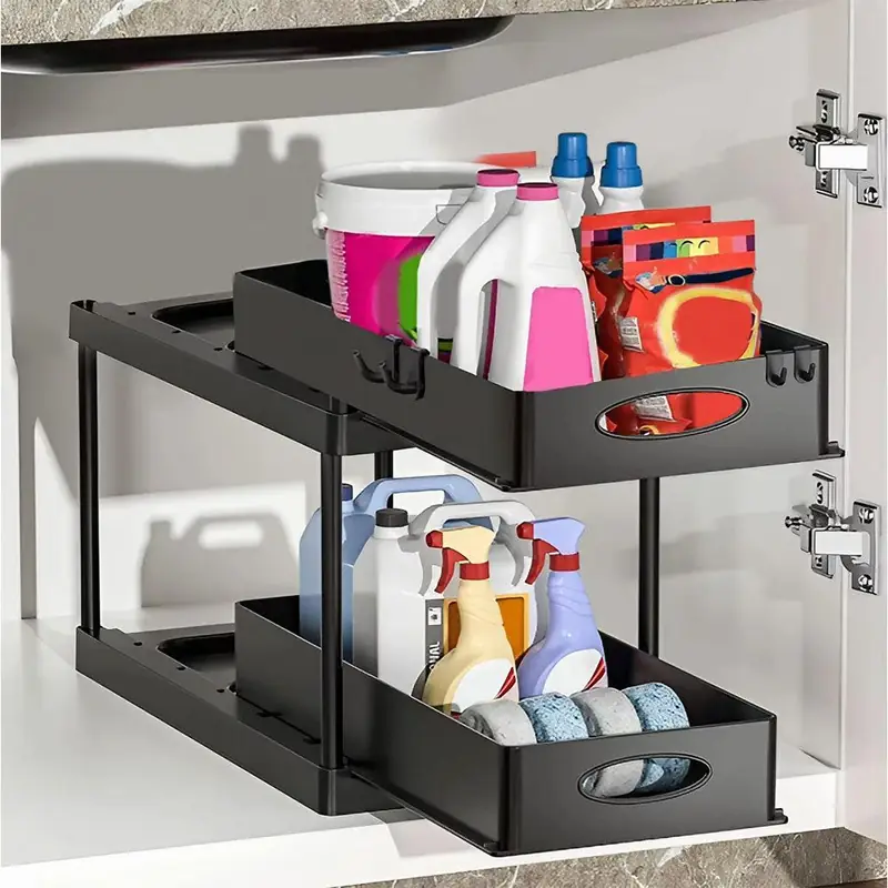 Organizator glisant sub chiuvetă, 2 niveluri, imaginea 3