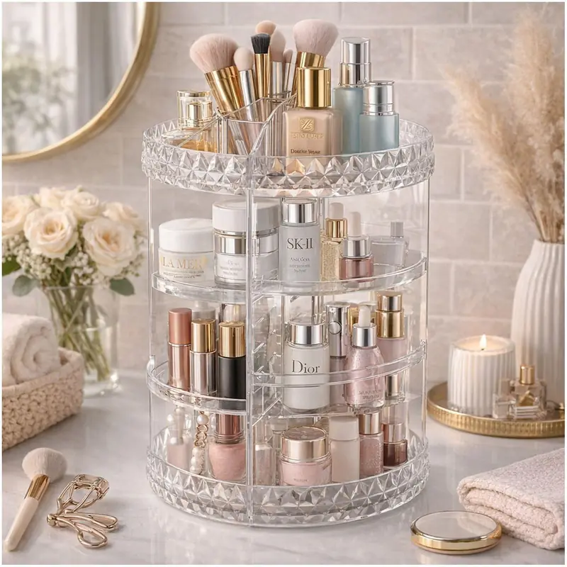 Organizator rotativ 360° pentru cosmetice, imaginea 2