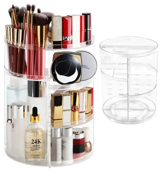 Organizator rotativ 360° pentru cosmetice, imaginea 1