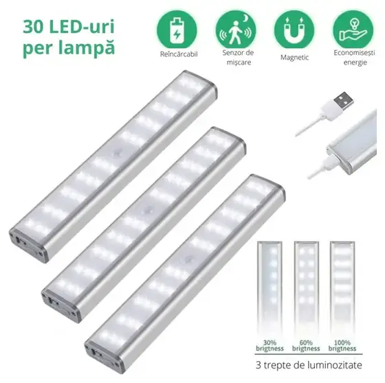 Lampă LED wireless cu senzor, imaginea 1